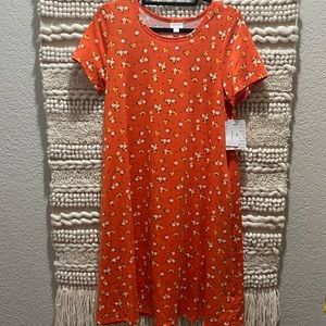 LuLaRoe Orange Floral Jessie NWT
